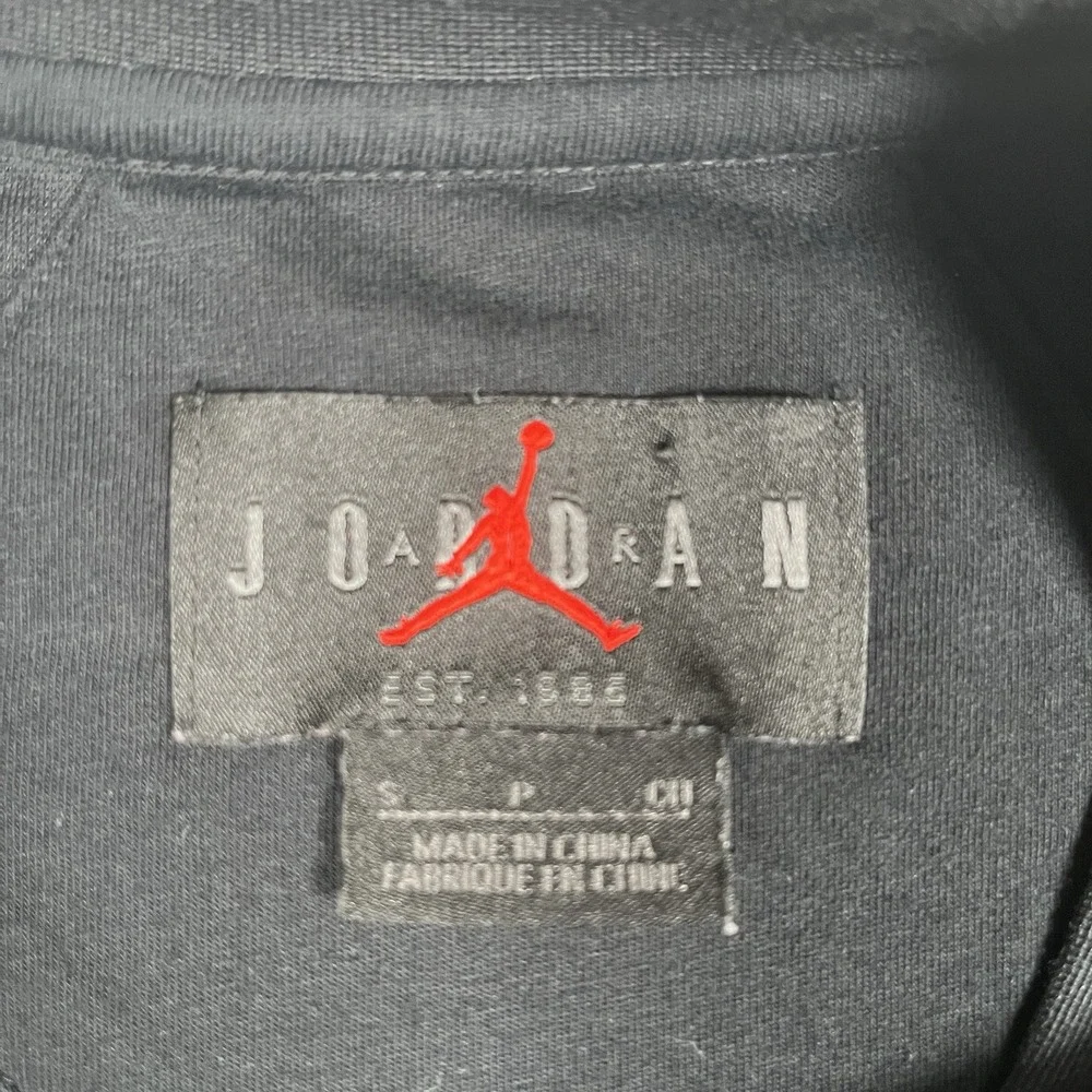 Nike Air Jordan Mens Flight T-Shirt Size Small S Black Mesh Short Sleeve Tee
